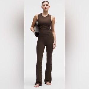 LULULEMON Groove Nulu Super High Rise Flared Legging, Brown, Size 12, New!